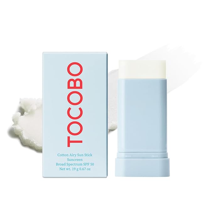 TOCOBO Cotton Soft Sunscreen Stick – Lightweight SPF 50+ UV Protection