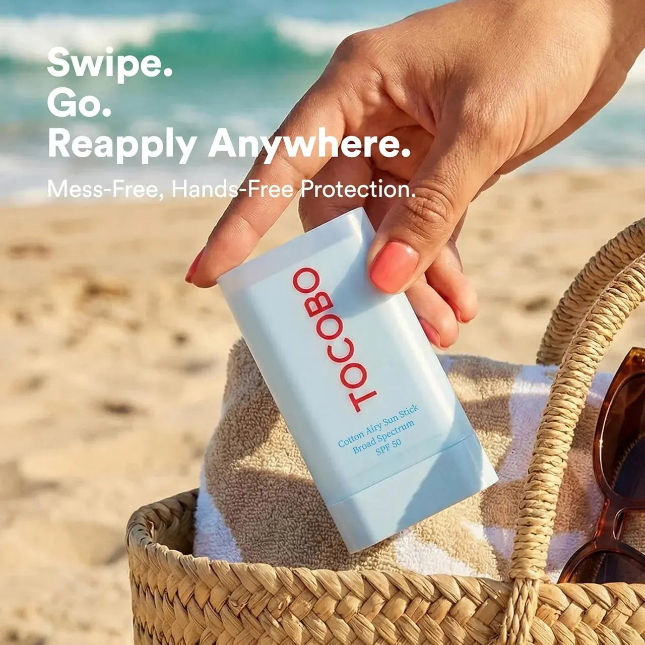 TOCOBO Cotton Soft Sunscreen Stick – Lightweight SPF 50+ UV Protection HNAMARTT